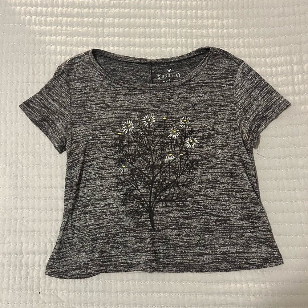 American Eagle Outfitters Soft & Sexy Tee in Gray